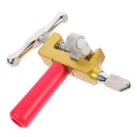 Tofficu 1 Set Tile Glass Opener Hand Tool, Multi-Functional Glass Cutter with Non-Slip Handle, Roller Tile Divider for Home Decoration, Golden, 6.10*3.85*1.37inch