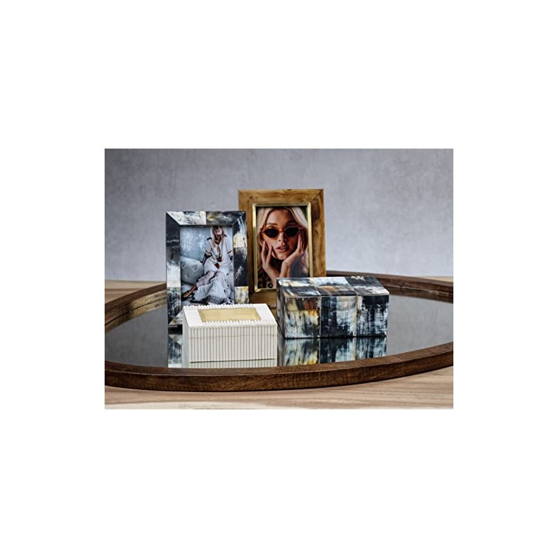 Zodax African Black Horn Inlaid Photo Frame - 4x6