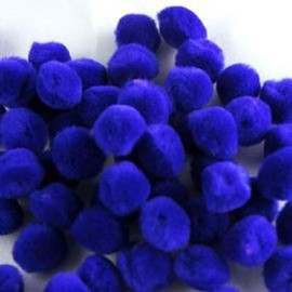 Pompones 25mm Azul Rey 100 piezas