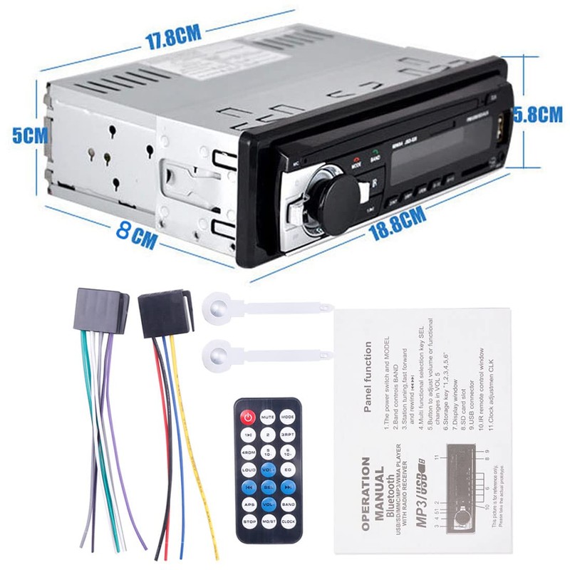 STRIVEHUGTOSUCCESS 520 Car Radio 24V MP3 Player External Amplifier*4 Remote