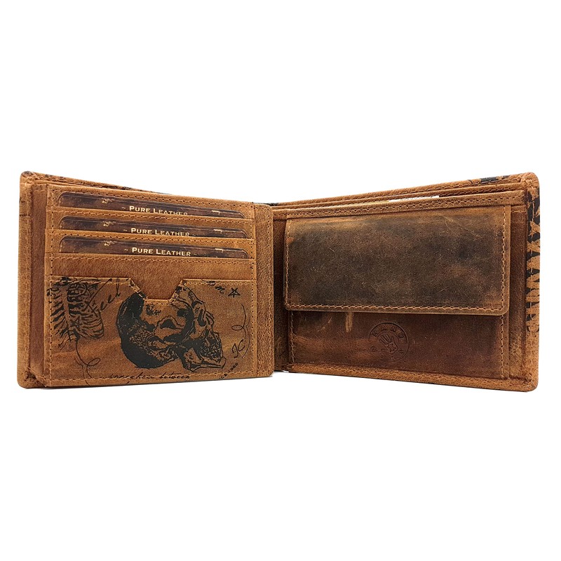 Jockey Club Genuine Buffalo Full Leather Wallet with RFID Protection,