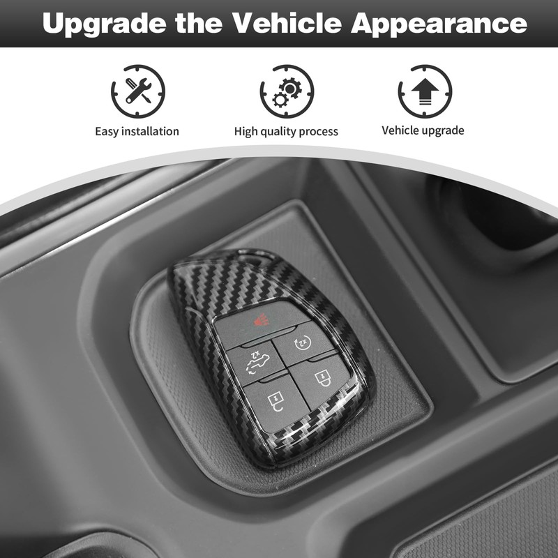CheroCar for Silverado Key Fob Cover, Key Fob Case Shell