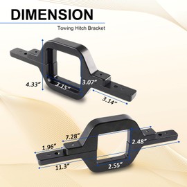 AveneMark 4‘’ 60W LED Work Light Pods（2 PCS） with 2.5‘’ Towing Hitch Mount Brackets LED Bar for Truck Trailer SUV Pickup Fit Dual Led Off-Road Driving Light bar