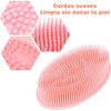 Cepillo Corporal de Silicona y Estropajo Exfoliante Rosa (Set de