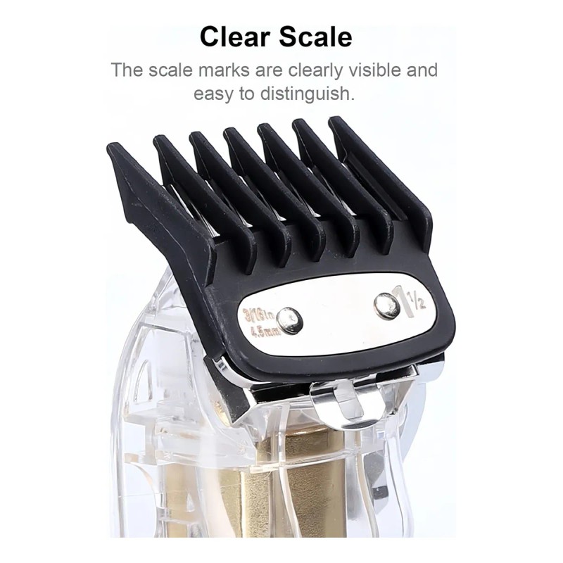 Peine Gua De Negro Para Rasuradora Profesional Wahl 3pcs