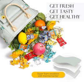 GLORIEROO Deluxe Lunch Bag Women - Leakproof Insulated Lunch Box for Women 2024 Newest Teacher Mothers Day Gifts for Women Waterproof Multi Pocket Lunch Bag with Removable Strap for Work/Picnic