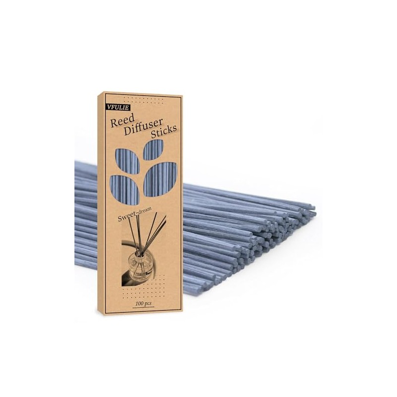 VFULIE 100PCS Reed Diffuser Sticks, 10 Inch Natural Rattan Wood
