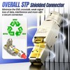AMPCOM STP CAT7 RJ45 Connector Zinc-Alloy Tool-Free Ethernet Field Termination