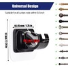 AccEncy 8 PCS No Drill Curtain Rod Brackets Self-Adhesive Rod