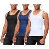 DEVOPS 3 Pack Men's Muscle Dry Fit Compression Tank Top