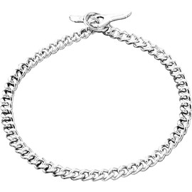 Herm Sprenger Chrome Plated Steel Dog Training Collar with Flat Narrow Round Links Toggle Closure Dog Chain for Small Medium Large Dogs Made in Germany (26 inches (65 cm))