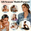 6Pcs Wide Floral Boho Headbands for Women - Elastic Non