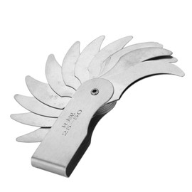 Radius Fillet Gauge, Stainless Steel External Internal Concave Convex Measuring Tool, Portable Concave Convex Measuring for Tool and Die Makers Check(R25-50MM)