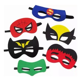 Mascaras Antifaz Ojos Superheroes Recuerdos Fiesta Infantil Multicolor