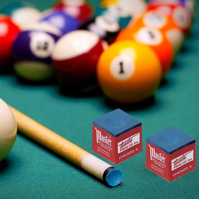 CATOR Set of 6 professional billiard chalks, billiard accessories, chalk,