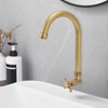 Antique Brass Basin Faucet with Cross Knob Single Handle Faucet