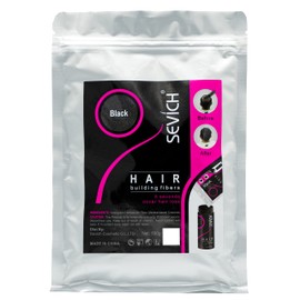 SEVICH | Fibras Capilares de Queratina Sevich 100g Para Cubrir Calvicie, Canas y Dar Volumen Al Cabello (Negro)