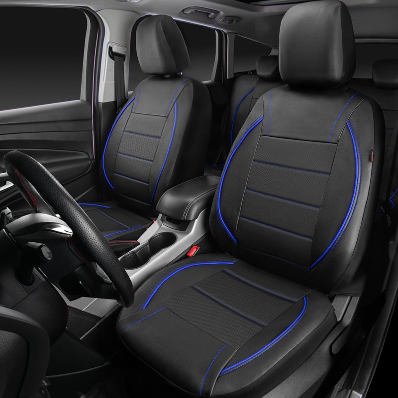 CAR PASS Universal FIT Piping Leather Car Seat Cover, for