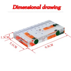 Transparent cuboid high-precision T-type level integrated small household magnetic horizontal bubble level