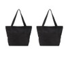 Augbunny Heavy Duty 100% Cotton Canvas Zipper Beach Shoulder Grocery