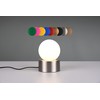 lightling Cordula Table Lamp with Base Matt Nickel Metal Glass