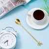 Long Handle Ice Tea Spoons Set Ice Cream Leaf Spoon
