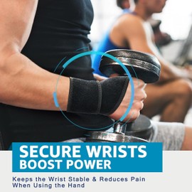 KEPYATI 2 Wrist Bandage, Wrist Support, Tendonitis Bandage Carpal Tunnel Splint, Hand Bandage Right Left