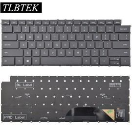 TLBTEK Backlight Keyboard Replacement Compatible with Dell XPS 15 9500 P91F 9510 9520,XPS 17 9700 P92F 9710,Precision 5550 5560 5750 5760 Series Laptop Black