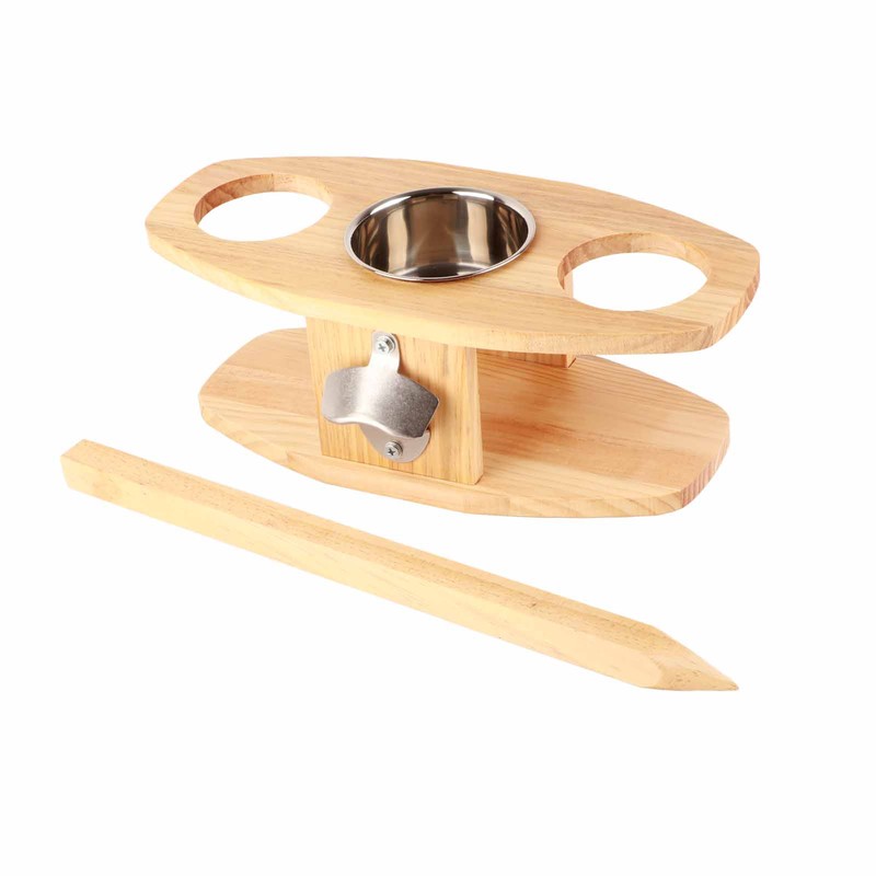 Outdoor Wine Table Portable Wine Picnic Table Wooden Wine Holder