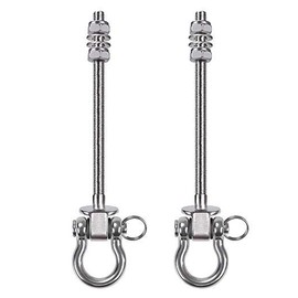WANGCL 304 Stainless Steel Swing Hook M10x170mm Heavy Duty Hooks For Yoga Hangers Hammocks Sandbags Wooden And Steel Beams (2 Pieces)