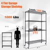 4-Tier Heavy Duty Storage Shelving Unit,Storage Cart On Wheels, Adjustable