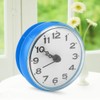 Suction Cup Waterproof Round Mini Wall Clock Decoration For Bathroom