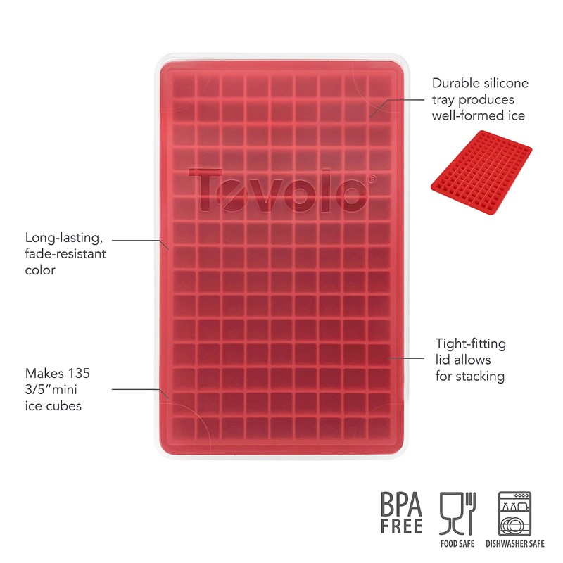 Tovolo Mini Ice Cube Tray with Lid Small Tiny Ice