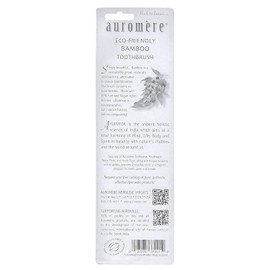 Auromere Bamboo Toothbrush - Eco Friendly, Vegan, Sustainably Grown, with Soft Bristles (1 Pack)