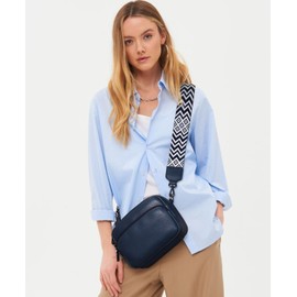 GASSDA Crossbody Bag Women's Small Shoulder Bag Women's PU Leather Handbag Women's Small Bags with Removable Shoulder Strap, blue, Fashionable