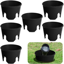 Mizelu 6 Pcs Lawn Light Protector, ABS Landscape Light Guard, Waterproof Sprinkler Head Protection for Reduce Damage from Lawn Mower Outdoor Garden Park Backyard