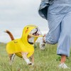 Scheppend Dog Raincoat,Adjustable Waterproof Cloak Pet Hooded Raincoat Jacket,Cute Yellow