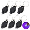6 Pack UV Money Checker Keychain Torch - Mini LED