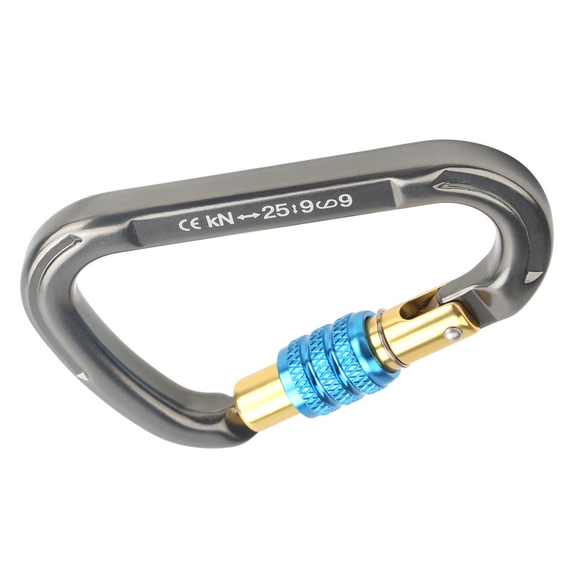 XINDA Climbing Carabiner Safety Buckle Quick Hanging D‑Type Screw Main