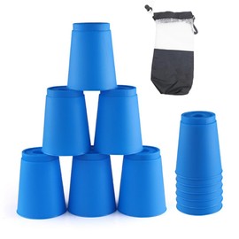 Synpinya 12Pcs Kid Quick Stacking Cups Set Mini Speed Training Game Fun Stacking Cup Fast Paced Game for Girls Easy Install