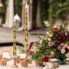 Sunflower Taper Candles Candlesticks 10 Inch Handmade 2pcs Yellow Dripless