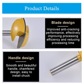 Horizontal Crown Milling Cutter 8 mm, Horizontal Crown Cutter, Radius Cutter Router Cutter Set, Table Milling Cutter for Wood, Chamfer Cutter for Woodworking, DIY