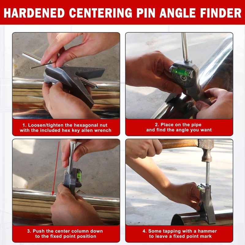 Pipe Center Finder Safety Pipe Marker Centering Head Tool High