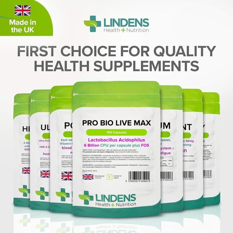 Lindens - Pro Bio Live Max 6 Billion CFU Capsules