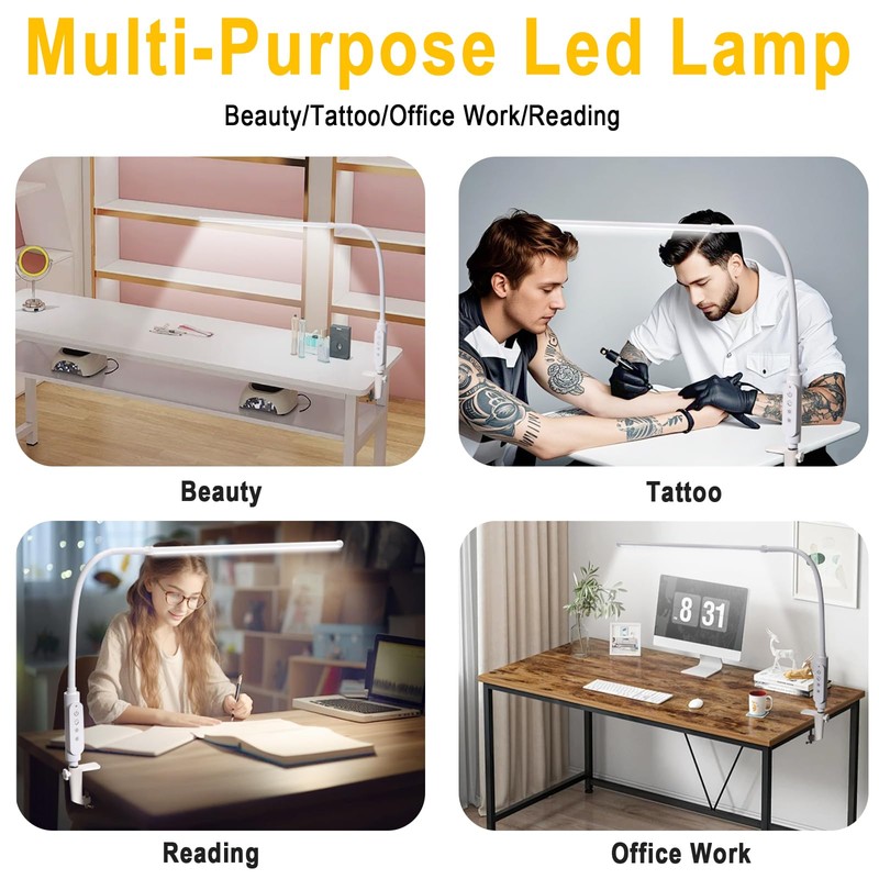CGBE Nail Light for Desk: 360° Adjustable Nail Lamp for