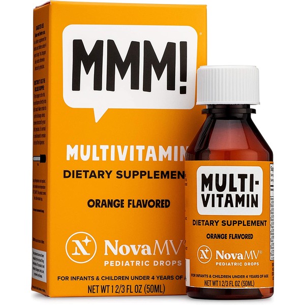 NovaFerrum - NovaMV Multivitamin for Infants and Toddlers - 50 mL - Vegan Verified, Natural Fruit Flavors, Natural Sweeteners, Sugar-Free, Gluten-Free.