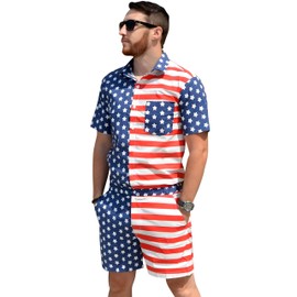Zesties Male Romper (Large, American Flag)