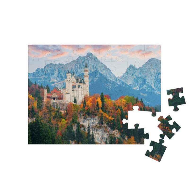 puzzleYOU: Puzzle 48 Pieces "Neuschwanstein Castle in Autumn, Germany"