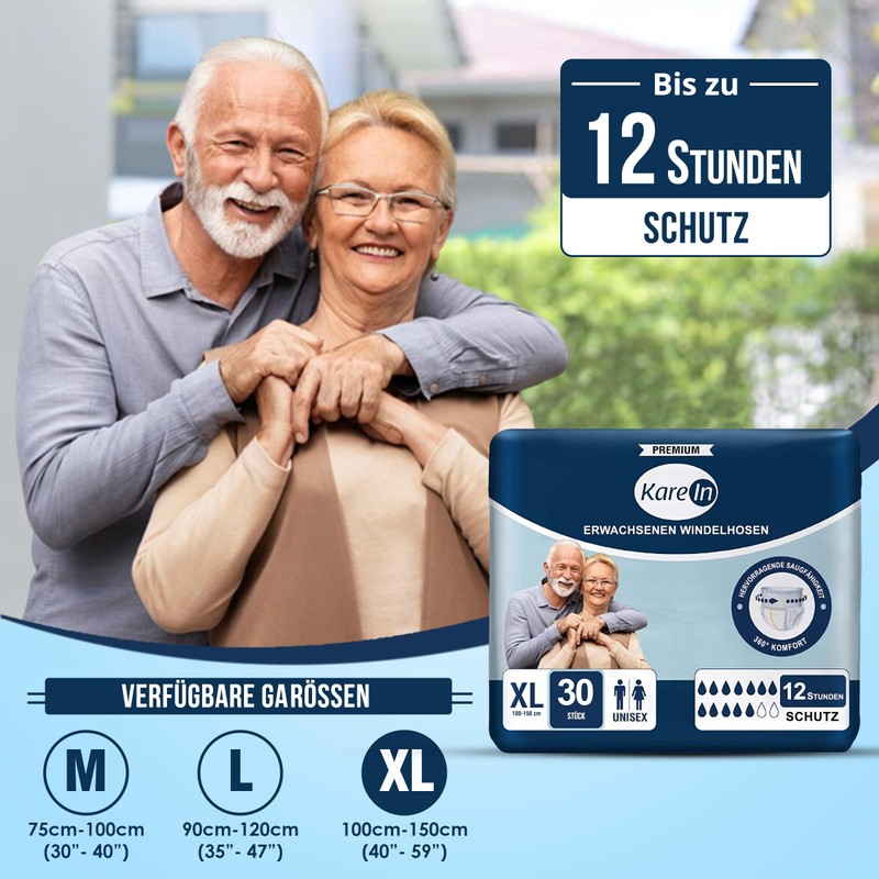 Incontinence Pants for Adults - 30 x Absorbent Nappy Pants