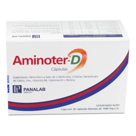 Aminoter D Suplemento Anti Cada De Cabello Vitamina D 30cap                                                                                           